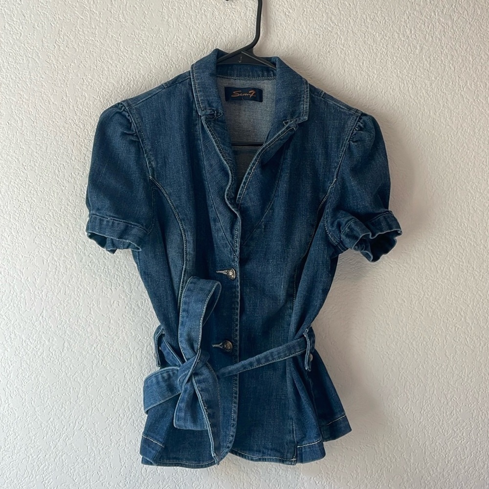 Seven7 jeans denim top Medium